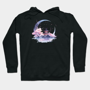 Winter with sakuras Scenery Hoodie